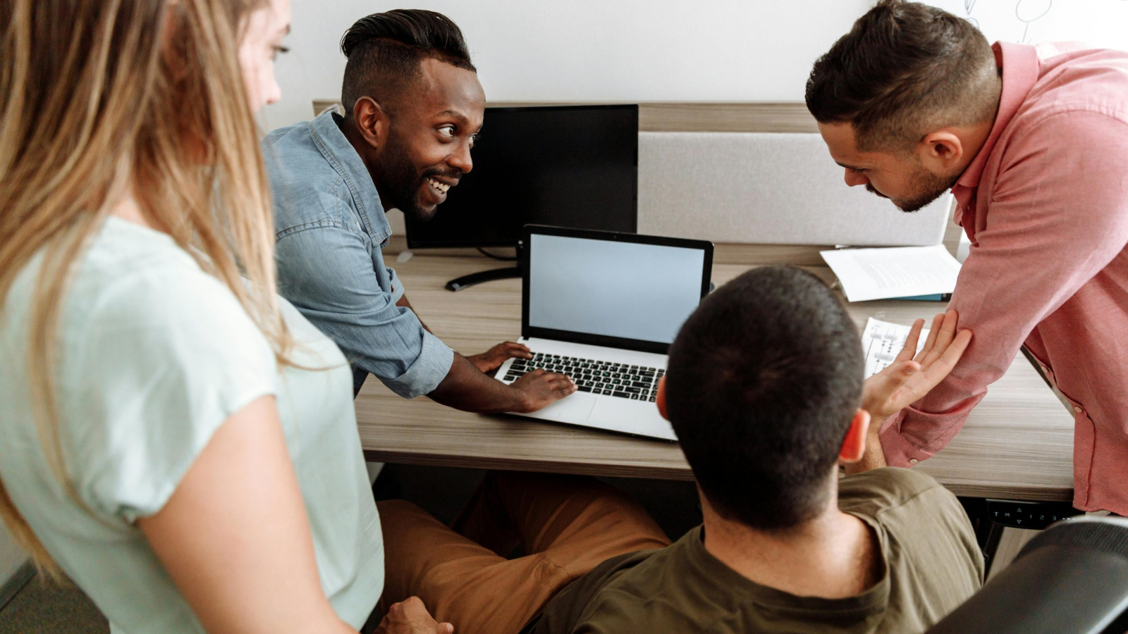 Small group of people in business meeting